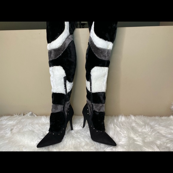 Unique Fur Winter Over the Knee Boots - Picture 7 of 16